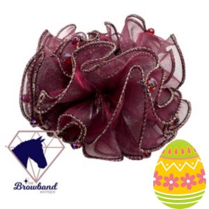 Oversized Organza and Crystal Hair Scrunchies