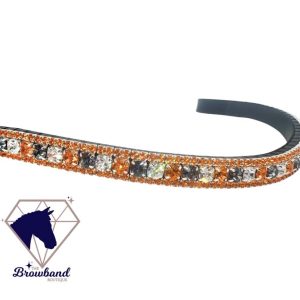 Sun, Crystal and Nightfall 1/2" Preciosa Crystal Browband