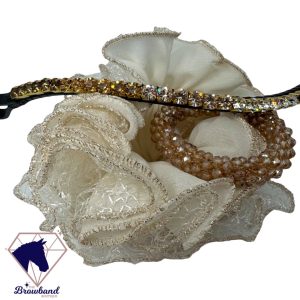 Gold Fade Single Row Preciosa Crystal Browband